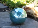 DECORATIVE SPHERE,  GREEN MIRAGE, 16"