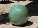 DECORATIVE SPHERE, GREEN STREAM, 19.5