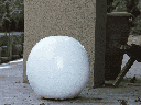 DECORATIVE SPHERE, WHITE WHITE, SIZE B, 12"D