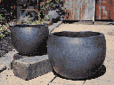 LOW MILANO PLANTER, MATTE BLACK, SET OF 2 - 16.0" X 12.0", 12.0" X 10.0"