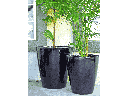 EXTRA LARGE BUCKET PLANTER, BLACK, SET OF 3 - 22.0"X23.0", 17.5"X19.5", 13.5"X15.5"