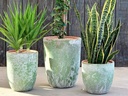 TALL MILANO CONE PLANTERS, AEGEAN GREEN, SET OF 3- 17"X23", 13"X18", 11"X14