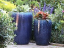 TALL BARREL  PLANTERS, LILAC, SET OF 2 - 22"X32.5", 18"X26"