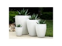 CATALINA POTS, WHITE NATURE STONE, SET OF 4- 26.0"x29.5", 20.0"x24.5", 15.5"x18.5", 12.0"x13.5"