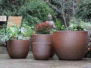 BIG SONOMA PLANTER, ORGANIC CLAY, SET OF 4- 27.0" X 22.0", 22.0"X19.0", 17.5"X15.0", 14.0X12.5", ABCD