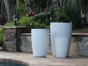 SLIM X-LARGE PLANTER, WHITE WHITE, SET OF 3- 20.5"x32.5", 16.5"x25.5",  13.0"X17.5"