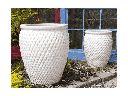 MIAMI PLANTER, WHITE WHITE, SET OF 2 - 22.0'' X 29.0'', 16.5'' X 23.0''