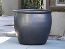 XLG NO DECOR PLANTER, MATTE BLACK, 30.0'' X 26.0''