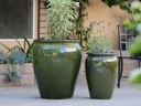 URN SMOOTH FINISHED, FERN GREEN,SET OF 2 - 22.5" X 27.5", 14.0" X 22.0"