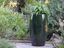 DRUM SHAPED PLANTER, EMERALD GREEN, 20.0" X 35.0"
