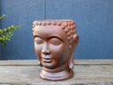 MEDIUM BUDDHA HEAD PLANTER, ORGANIC CLAY, SIZE B, 13.0"X17.5"