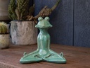 MEDITATION FROG, GREEN STEAM, 10.5"X8.0"X11.0"