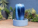 DRUM SHAPE FOUNTAIN, CRYSTAL BLUE,  20"X35"  (BASE/PUMP SOLD SEPERATELY)
