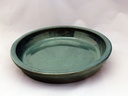 ROUND SAUCER, GREEN STREAM, OD 23", ID 19"