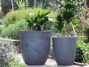RIMLESS PARCO ALTO PLANTER, GRAPHITE, SET OF 2 - 25.0" X 29.0", 19.0" X 25.0"