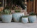 STANDARD GARDEN POT, ATLANTIS SKY, SET OF 4 - 23.5" X 17.0", 19.5" X 15.0", 14.5" X 13.0", 11.0" X 9.5"