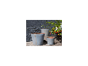 TUSCAN VILLAGE HAND THROWN PLANTER, GRAPHITE, SET OF 3 - 12.5" X 10.5", 10.5" X 8.5", 8.0" X 6.5"