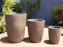 PAMPLONA PLANTER, PURPLE CLAY, SET OF 3- 18.0"X23.0", 14.0"X18.0", 11.0"X13.5.0"