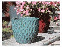 WILD BERRY PLANTER, CARIBBEAN SEA, SET OF 3 - 14.0" X 13.5", 11.5" X 10.0", 8.5" X 7.5"